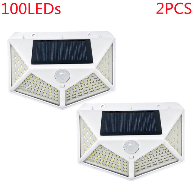 2x Solar Wall Light with Motion Sensor