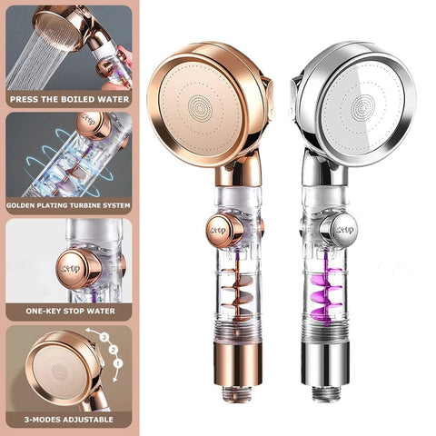 Pommeau de douche Filtrant Turbocompressé 3 Modes