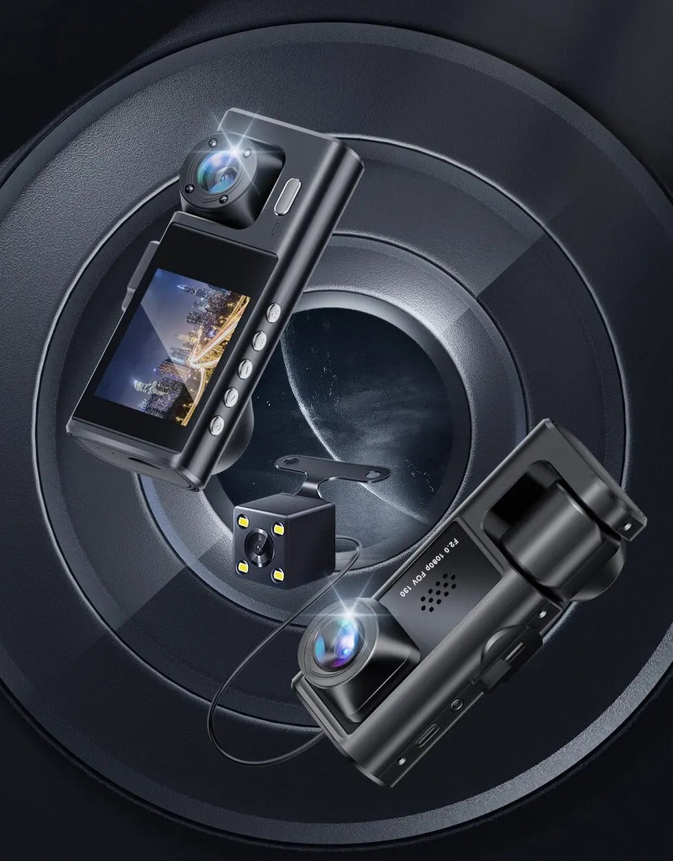 Triple Dash Cam - Full Coverage