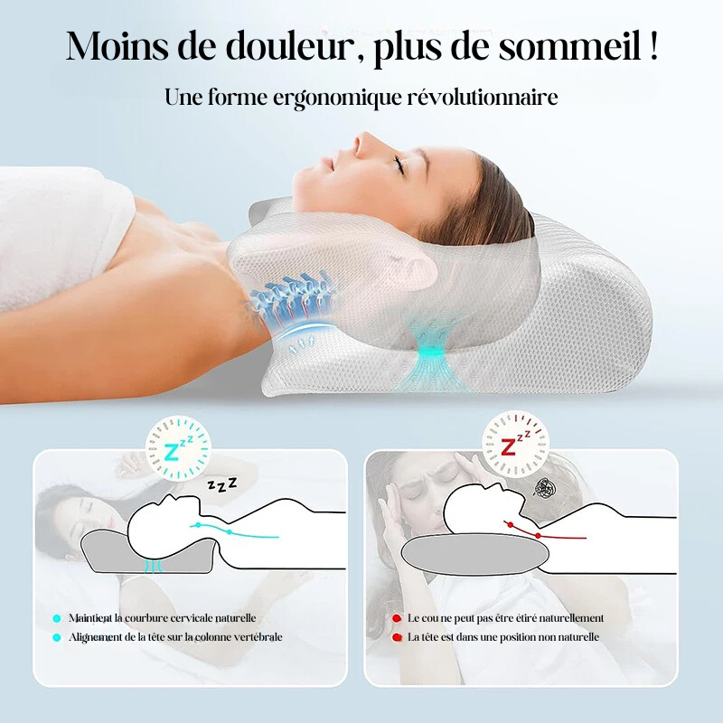 Butterfly pillow for neck pain