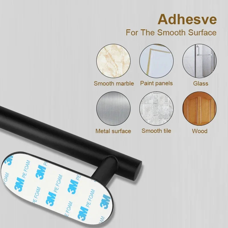 Porte-Rouleau Adhésif en Inox Sans Perçage - Lot de 2