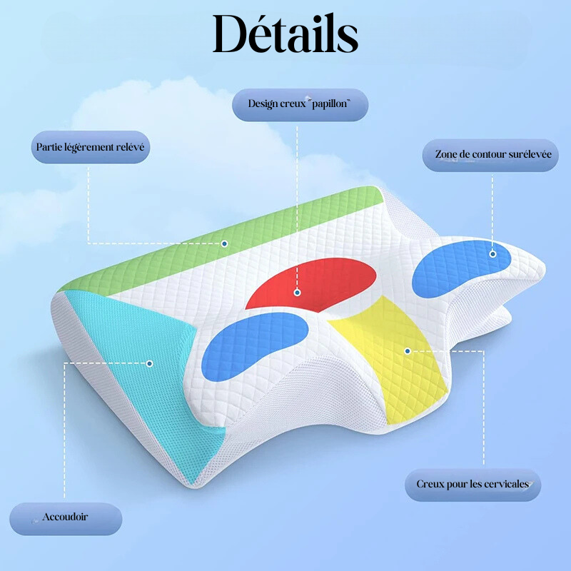 Butterfly pillow for neck pain