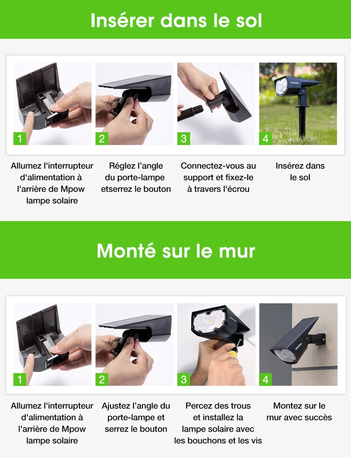 Solar LED Projector for Garden and Outdoor Use