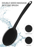 Brosse de bain exfoliante 2 en 1 à long manche