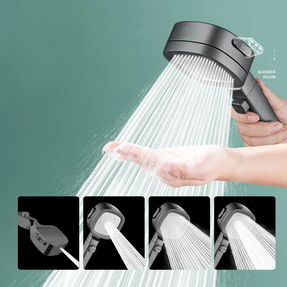 High-Pressure Designer Shower Head - Massaging + Filtering