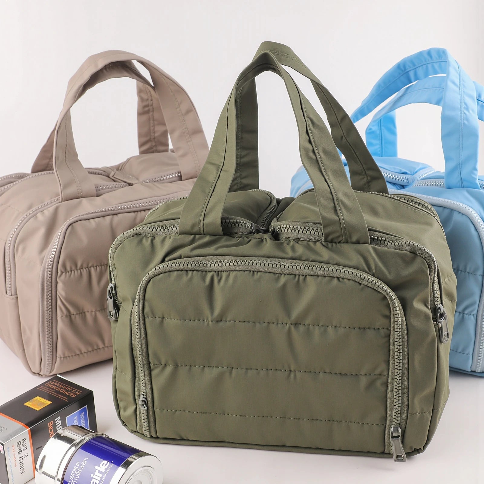 Trousse de Toilette de Soin & Maquillage Portable – Multi-Compartiments avec Séparation Sec et Humide pour Voyage