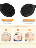 Brosse de bain exfoliante 2 en 1 à long manche