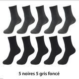 5 noirs 5 gris foncé / EUR 38-42,5 noirs 5 gris foncé / EUR 42.5-46