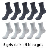 10 paires de chaussettes respirantes en fibres de bambou - Livraison offerte