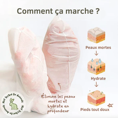 6 paires masques exfoliants pour pieds