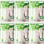 6 paires masques exfoliants pour pieds