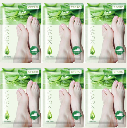 6 paires masques exfoliants pour pieds