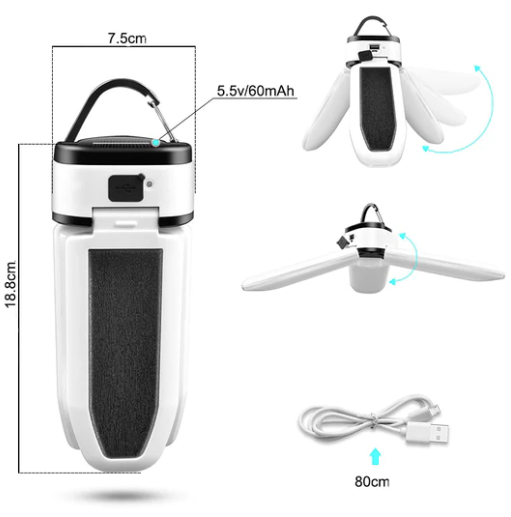 Portable solar lamp - built-in charger