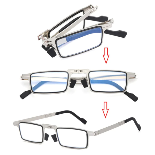 Folding reading glasses - Progressive lenses