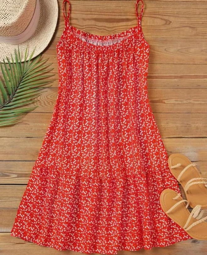 Lightweight and Stretchy Casual Floral Dress