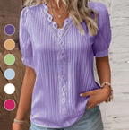 Chemise Elégante en Dentelle à col en V