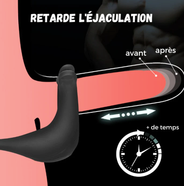 Cockring - Anneau pénien vibrant 3 en 1 avec télécommande