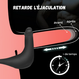 Cockring - Anneau pénien vibrant 3 en 1 avec télécommande