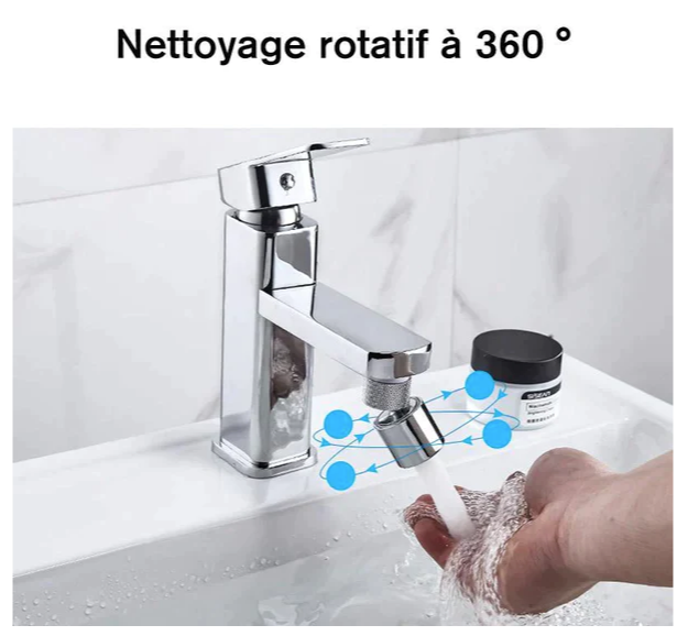 Extension de robinet rotative à 360°