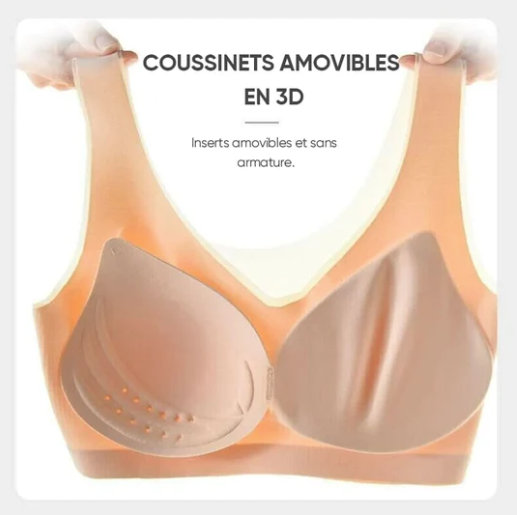 Soutien-gorge sans couture ultra-fin en soie glacée