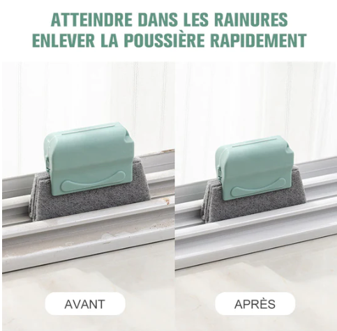 Brosse de Nettoyage Magique pour Rainures de Fenêtre