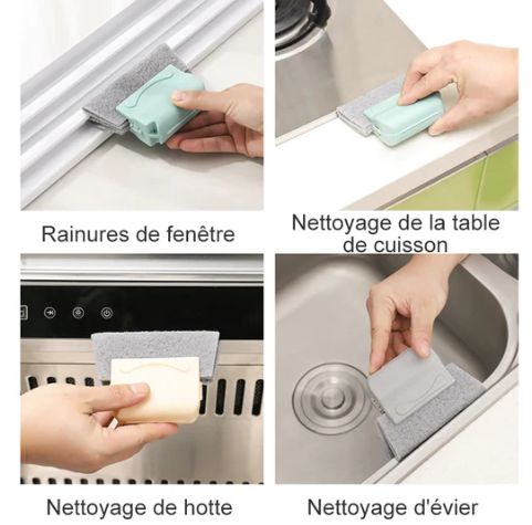 Brosse de Nettoyage Magique pour Rainures de Fenêtre