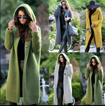 Manteau long en tricot pour femme