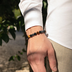 Triple Protection Bracelet - Tiger's Eye, Hematite, and Black Obsidian