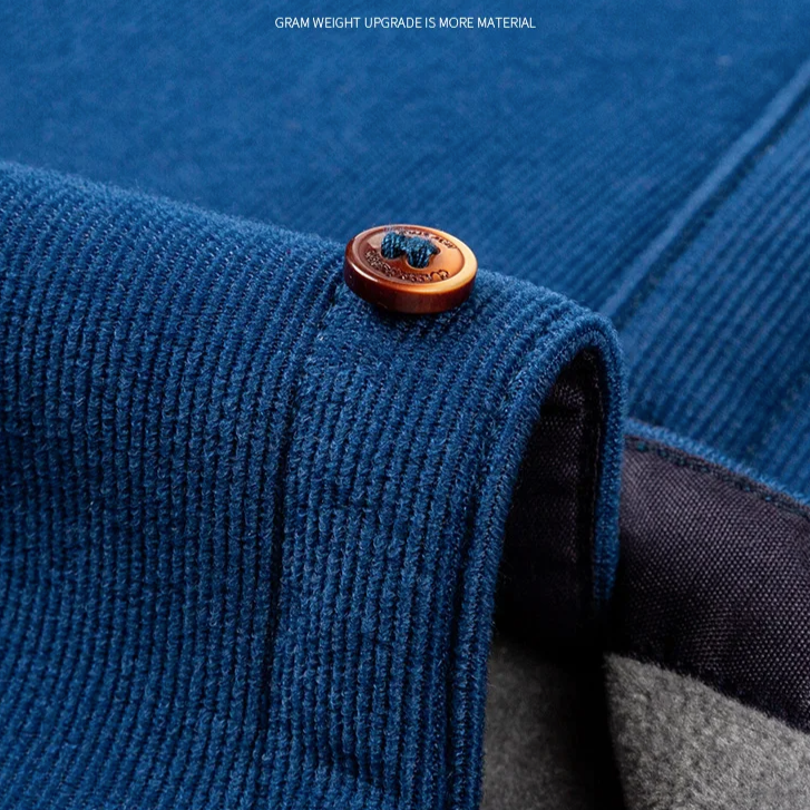Corduroy shirt with warm fleece interior - Solid color