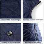 4-Zone Sleeveless Heated Down Jacket