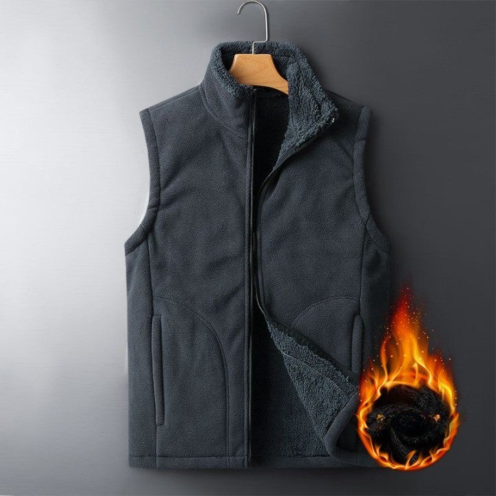Sleeveless Fleece Jacket - Fur Lined