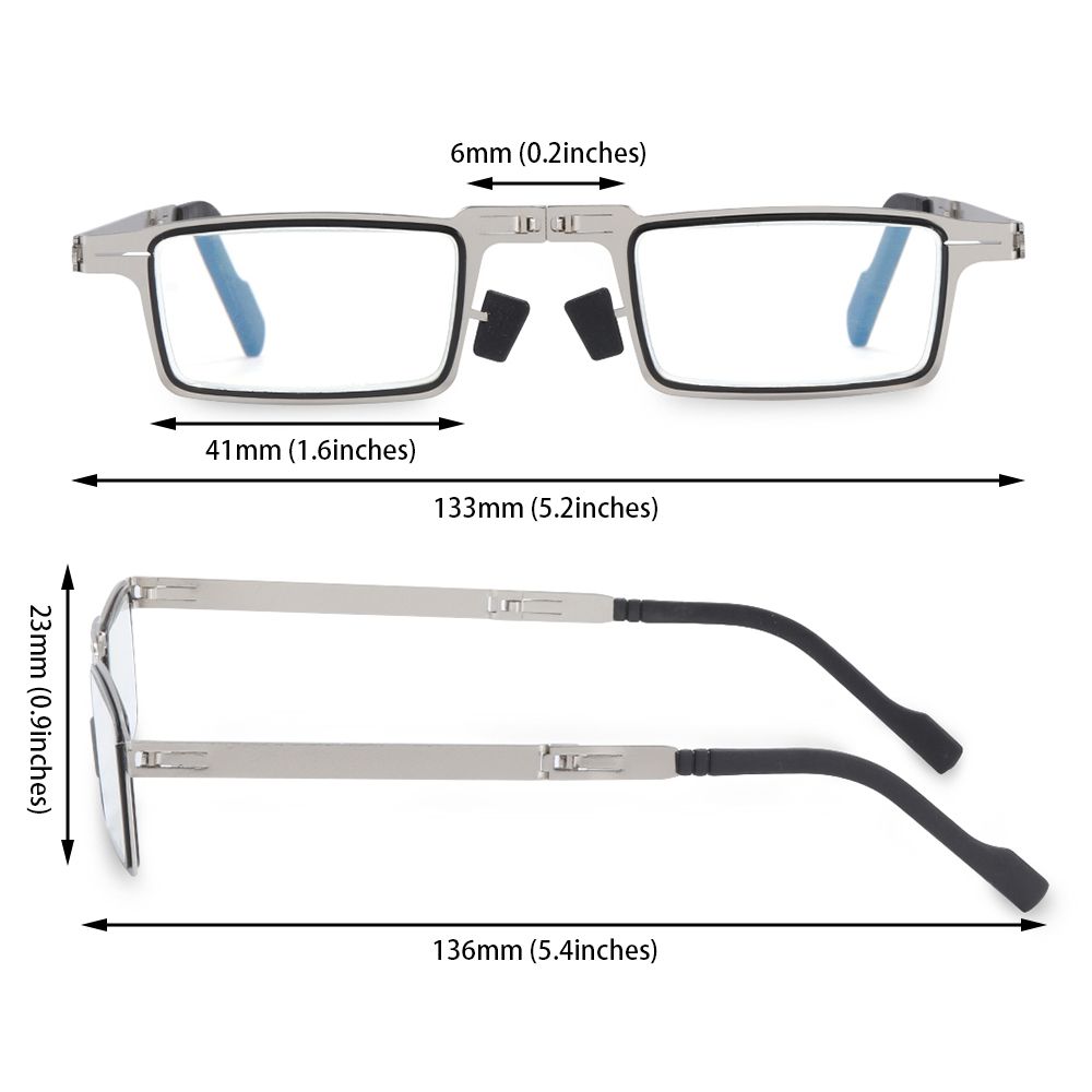 Folding reading glasses - Progressive lenses