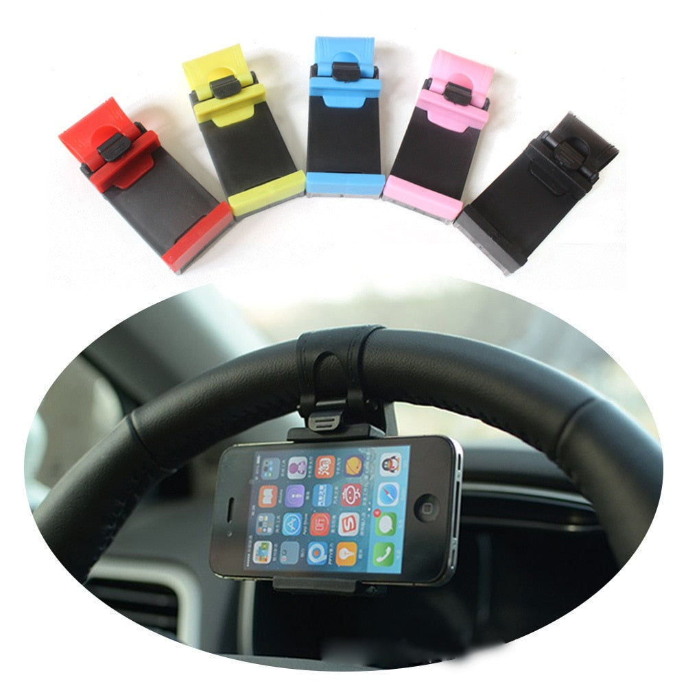Support universel de téléphone pour volant
