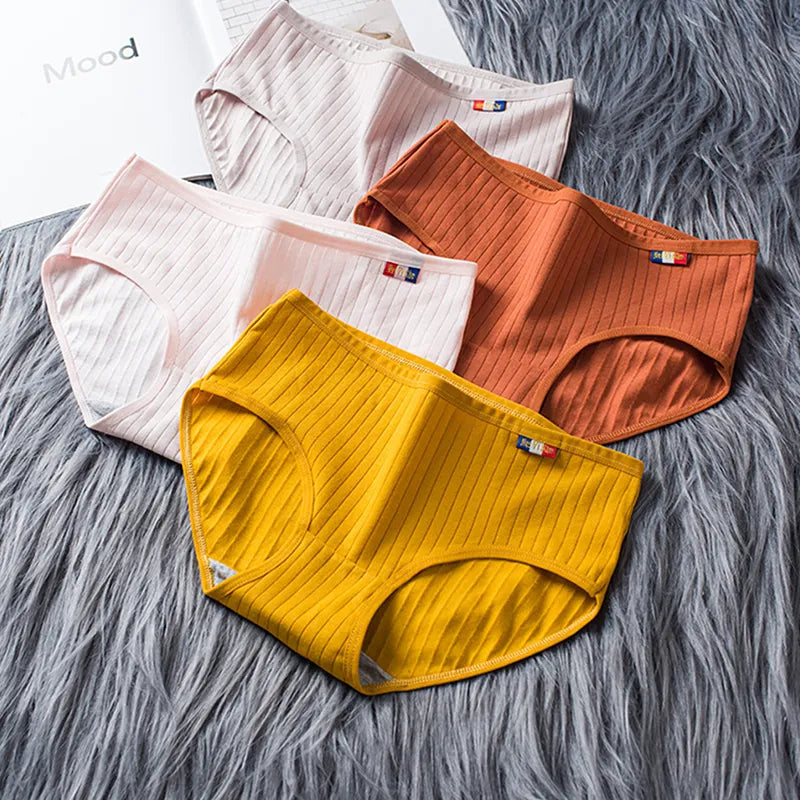 Pack of 10 comfortable cotton briefs for women
