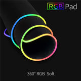 Tapis de bureau rétroéclairage RGB - Antidérapant et confortable
