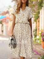 Robe chemise d'été légère à imprimé