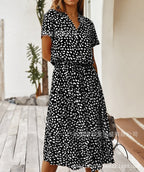 Robe chemise d'été légère à imprimé