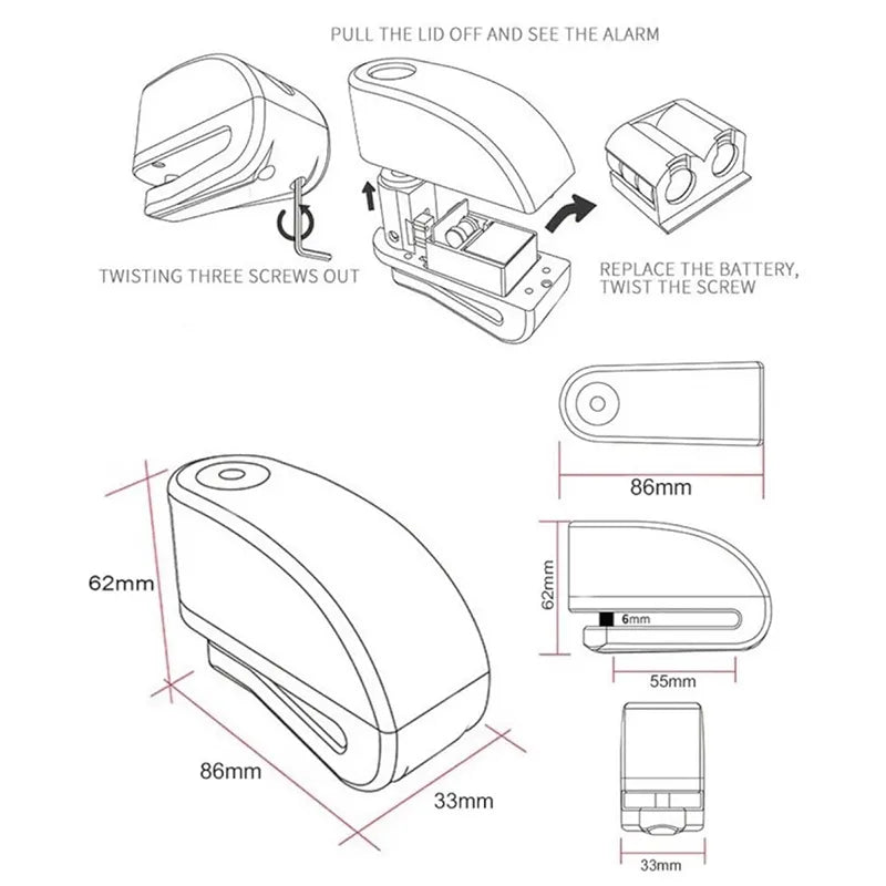 Accessoire de Moto Anti Vol