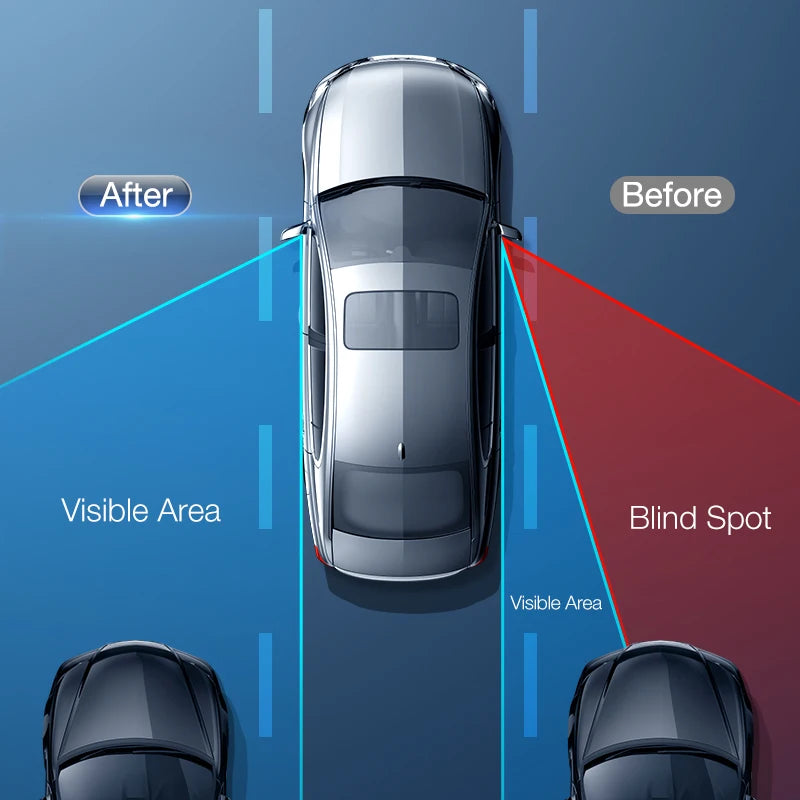 Miroir d'Angle Mort pour rétroviseur de Voiture - Ajustable 360 degrés