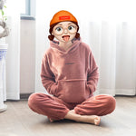 Pyjama en flanelle à capuche