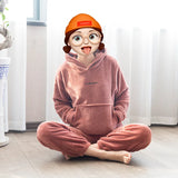 Pyjama en flanelle à capuche