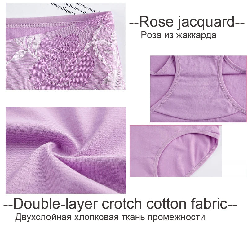 Lot de 6 Culottes Tailles Hautes - Fleuries