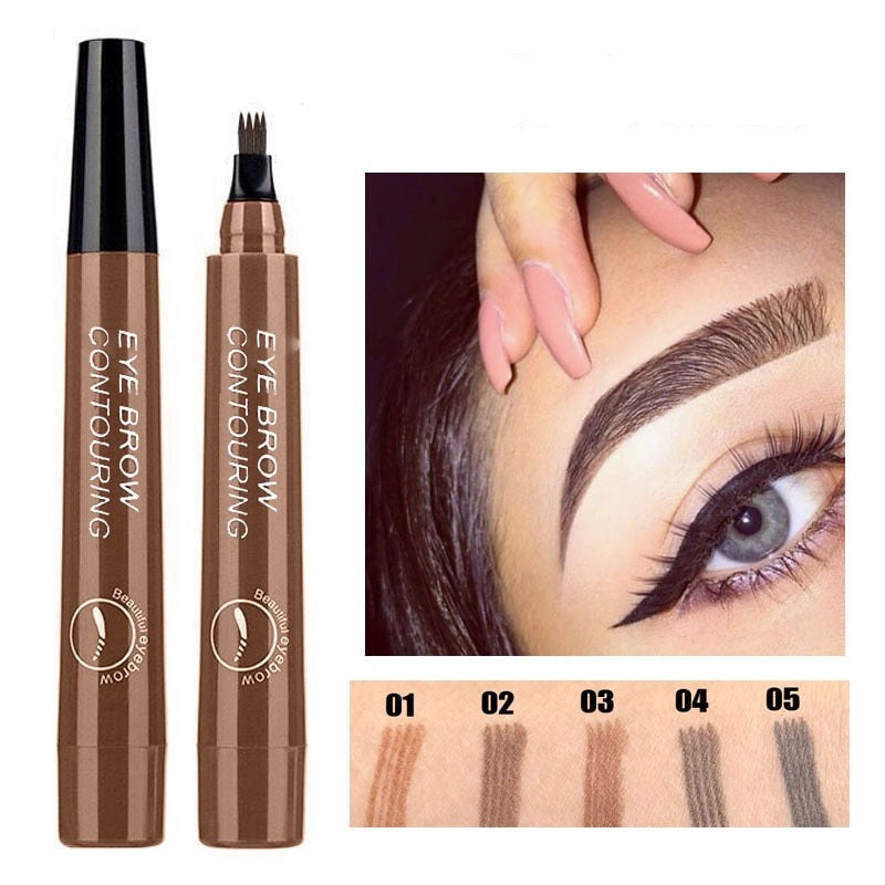 BROW PEN - 4-tip eyebrow felt-tip pen - BUY 1 GET 1 FREE