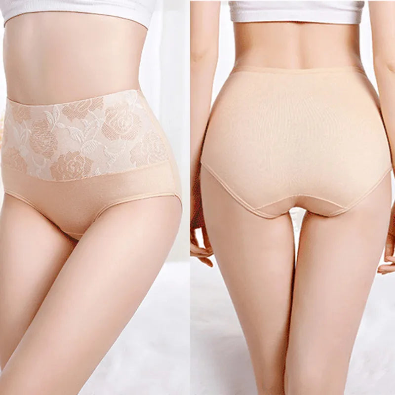 Lot de 6 Culottes Tailles Hautes - Fleuries
