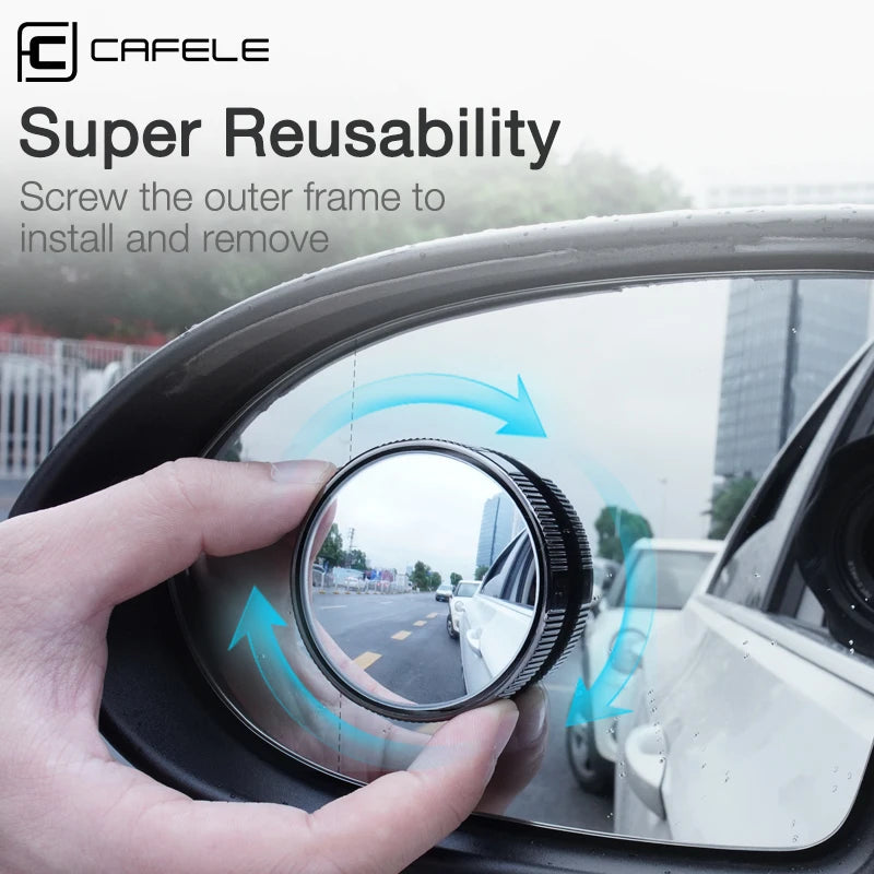 Miroir d'Angle Mort pour rétroviseur de Voiture - Ajustable 360 degrés