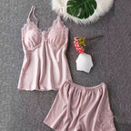 Ensemble de pyjama en satin - 5 pièces