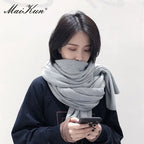 Chunky & Long Knit Scarf - Cashmere Softness