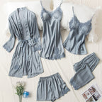 Ensemble de pyjama en satin - 5 pièces