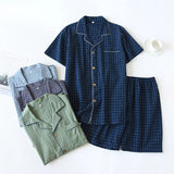 Pyjama en Gaze de Coton Chemise & Short Mixte - Printemps/ Été