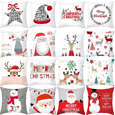 Lot de 2 Housses de Coussins de Noël